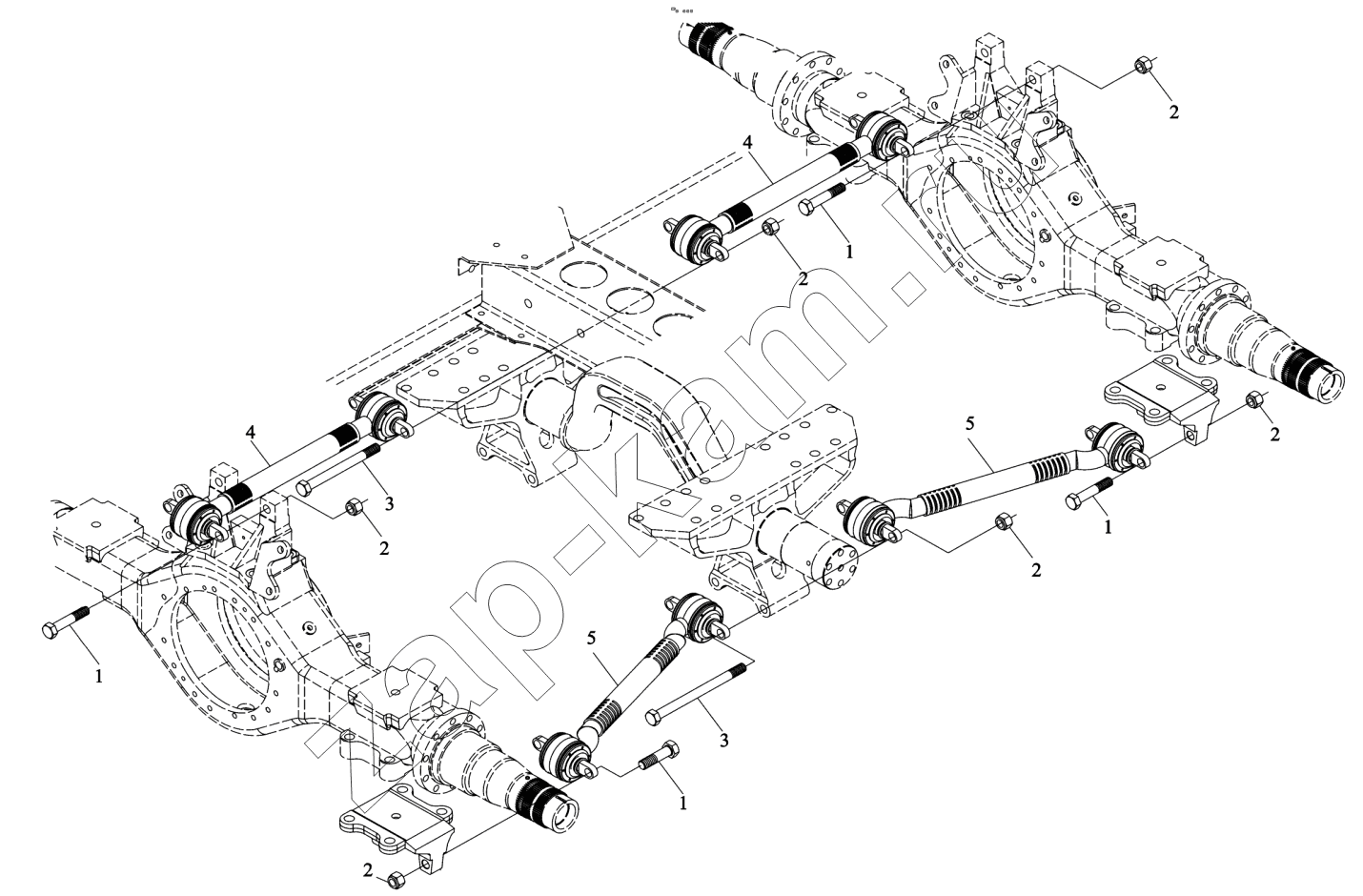 Схема/чертеж: REAR SUSPENSION II / Shaanxi Shacman F3000