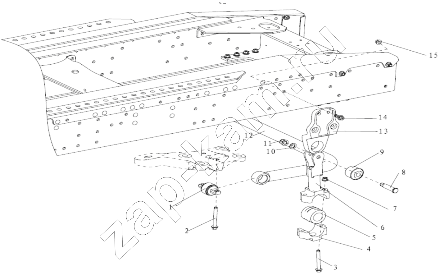 Схема/чертеж: REAR STABLIZER 4X2 / Shaanxi Shacman F3000