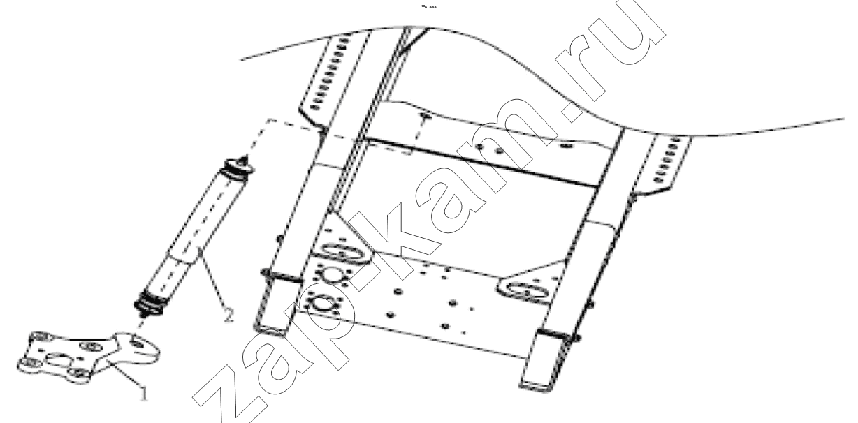 Схема/чертеж: REAR SHOCK ABSORBER 4X2 / Shaanxi Shacman F3000