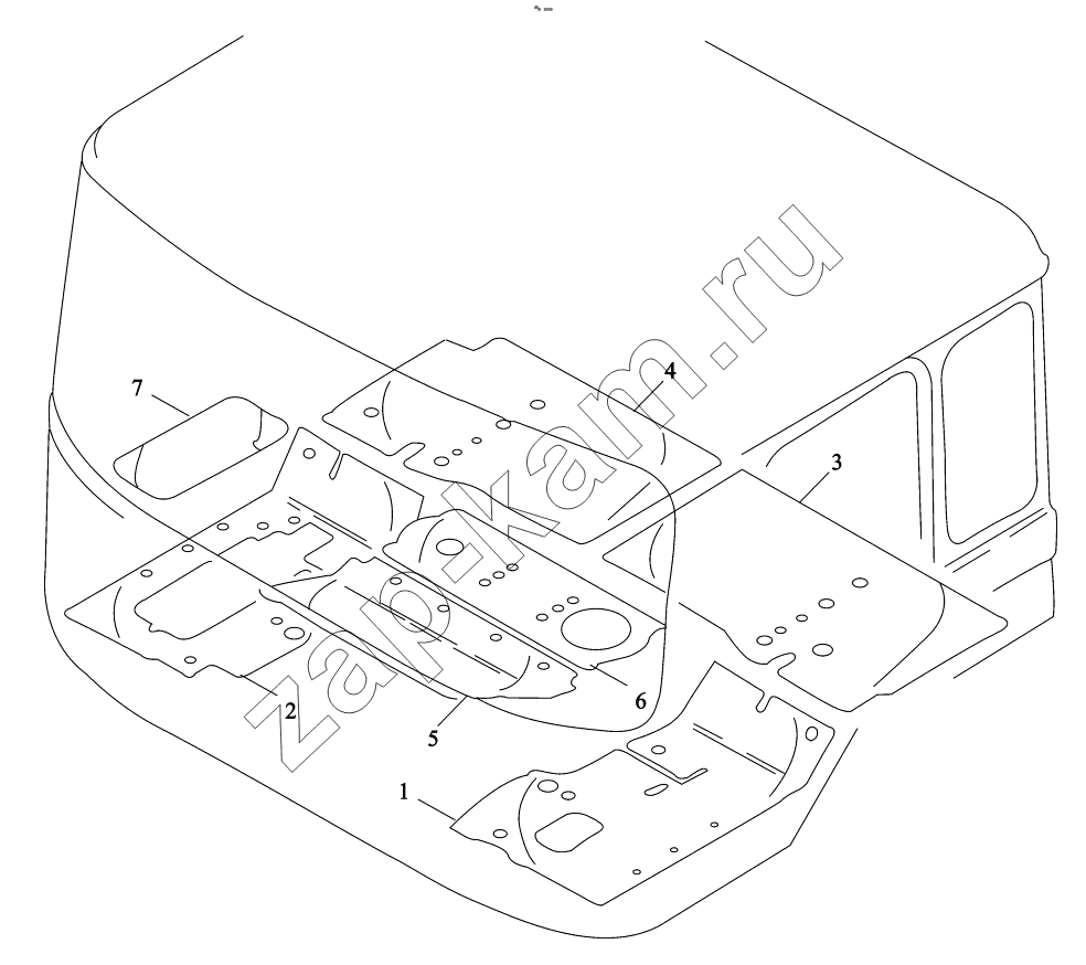 Схема/чертеж: SOUND PROOFING / Shaanxi Shacman F2000