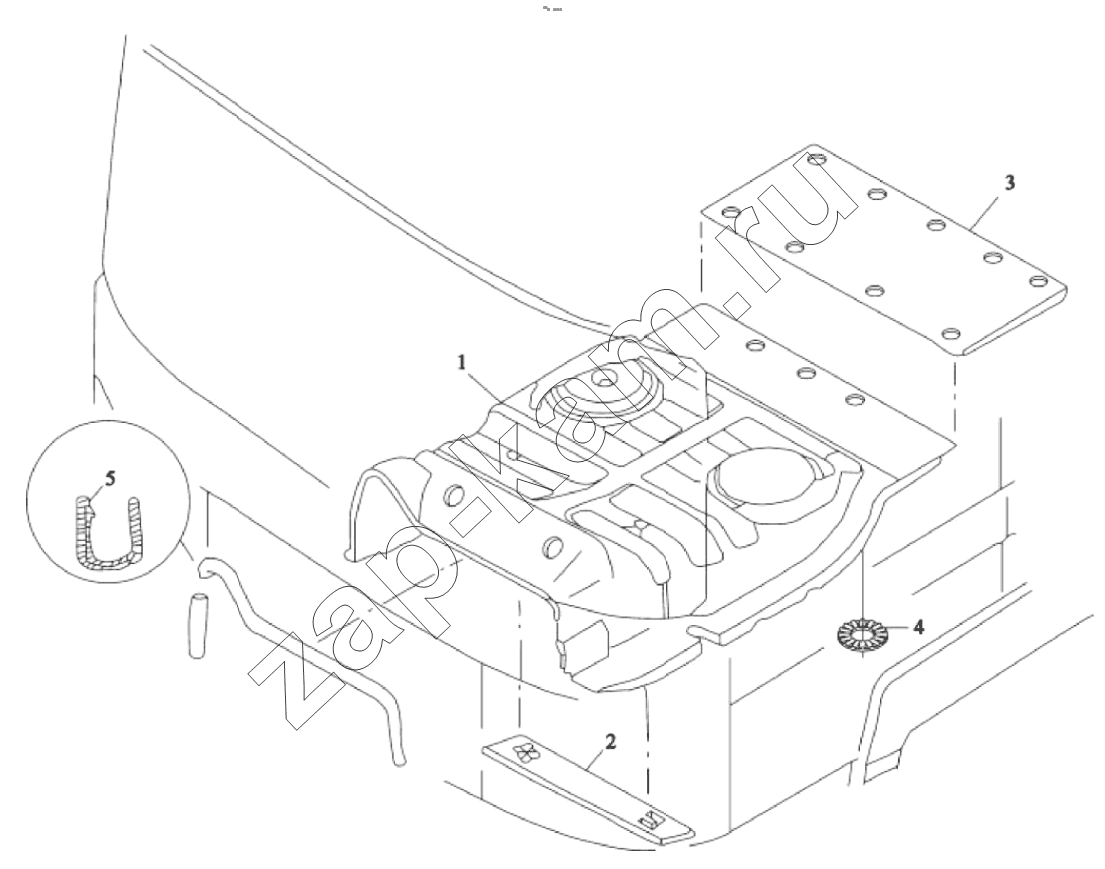 Схема/чертеж: ENGINE COWLING INSULATION / Shaanxi Shacman F3000