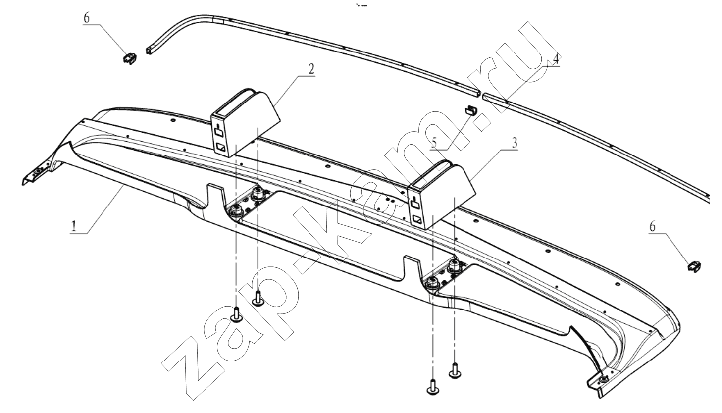 Схема/чертеж: LUGGAGE RACK / Shaanxi Shacman F3000