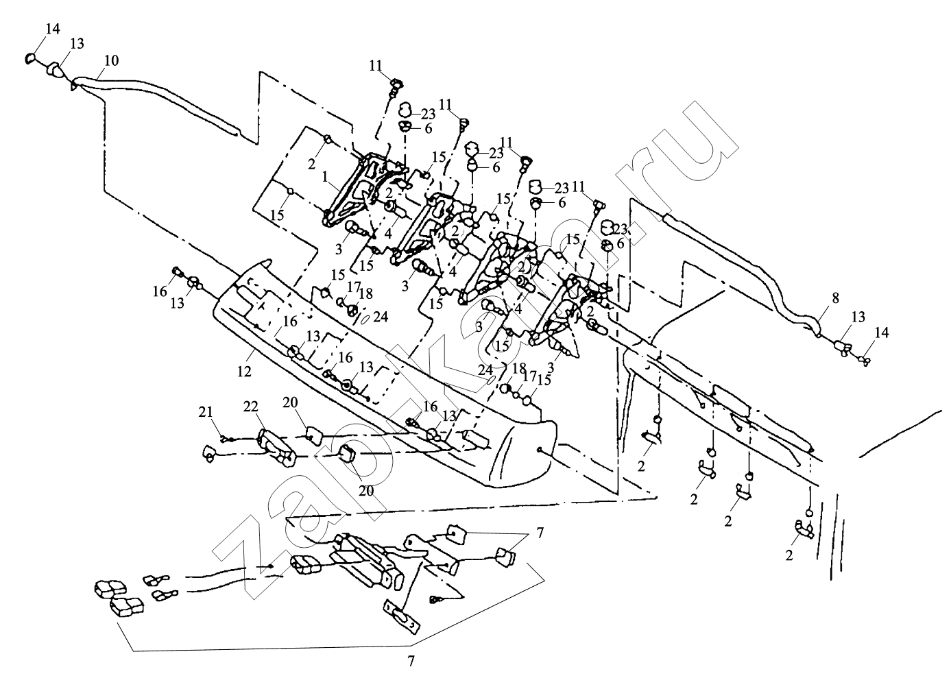 Схема/чертеж: SUN VISOR / Shaanxi Shacman F2000