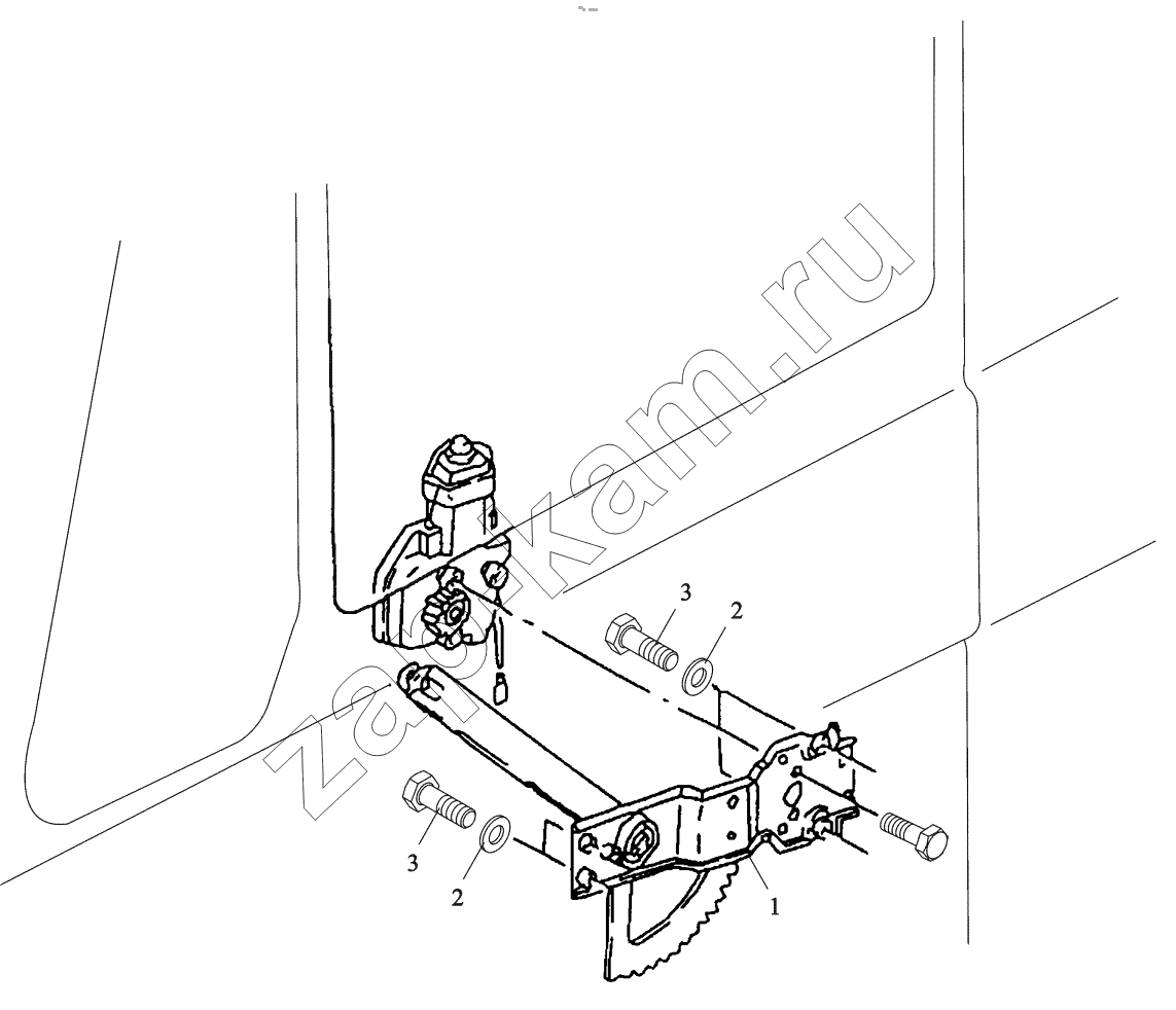 Схема/чертеж: DOOR WINDOW LIFTER LEFT OPERATED / Shaanxi Shacman F3000