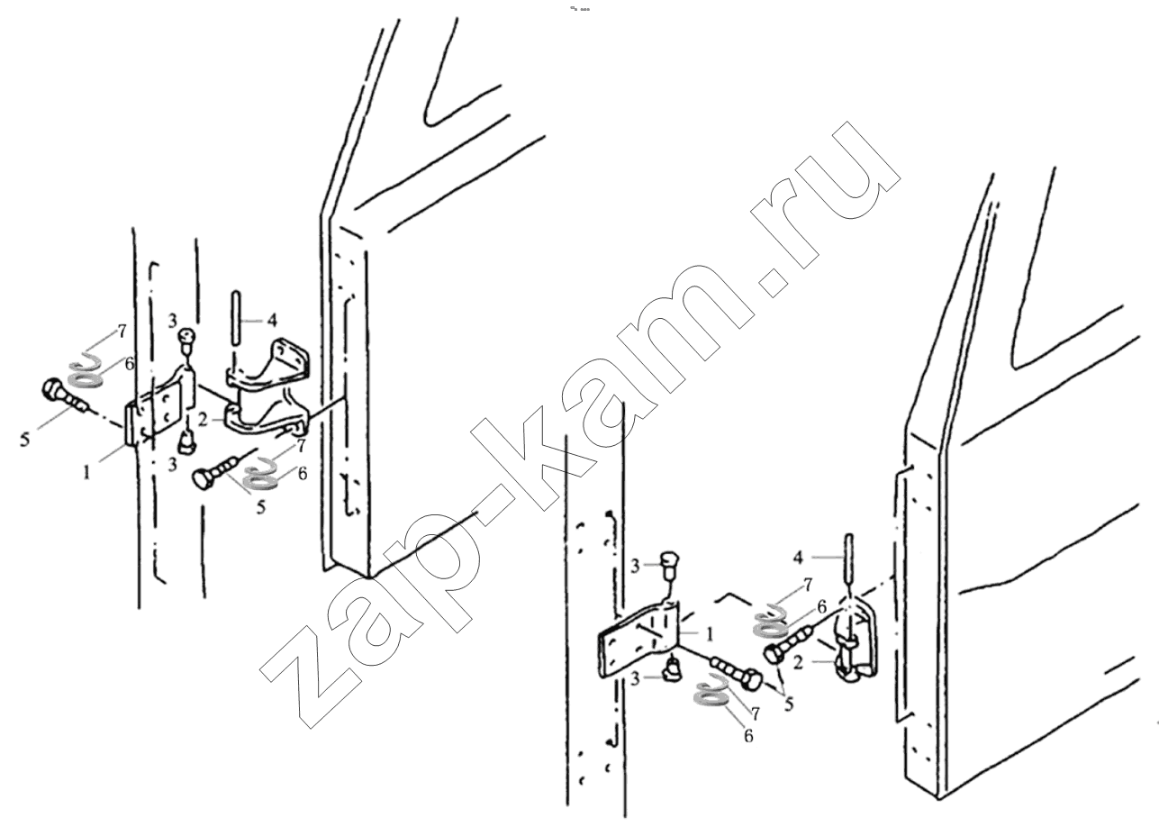 Схема/чертеж: DOOR HINGE LEFT AND RIGHT / Shaanxi Shacman F2000