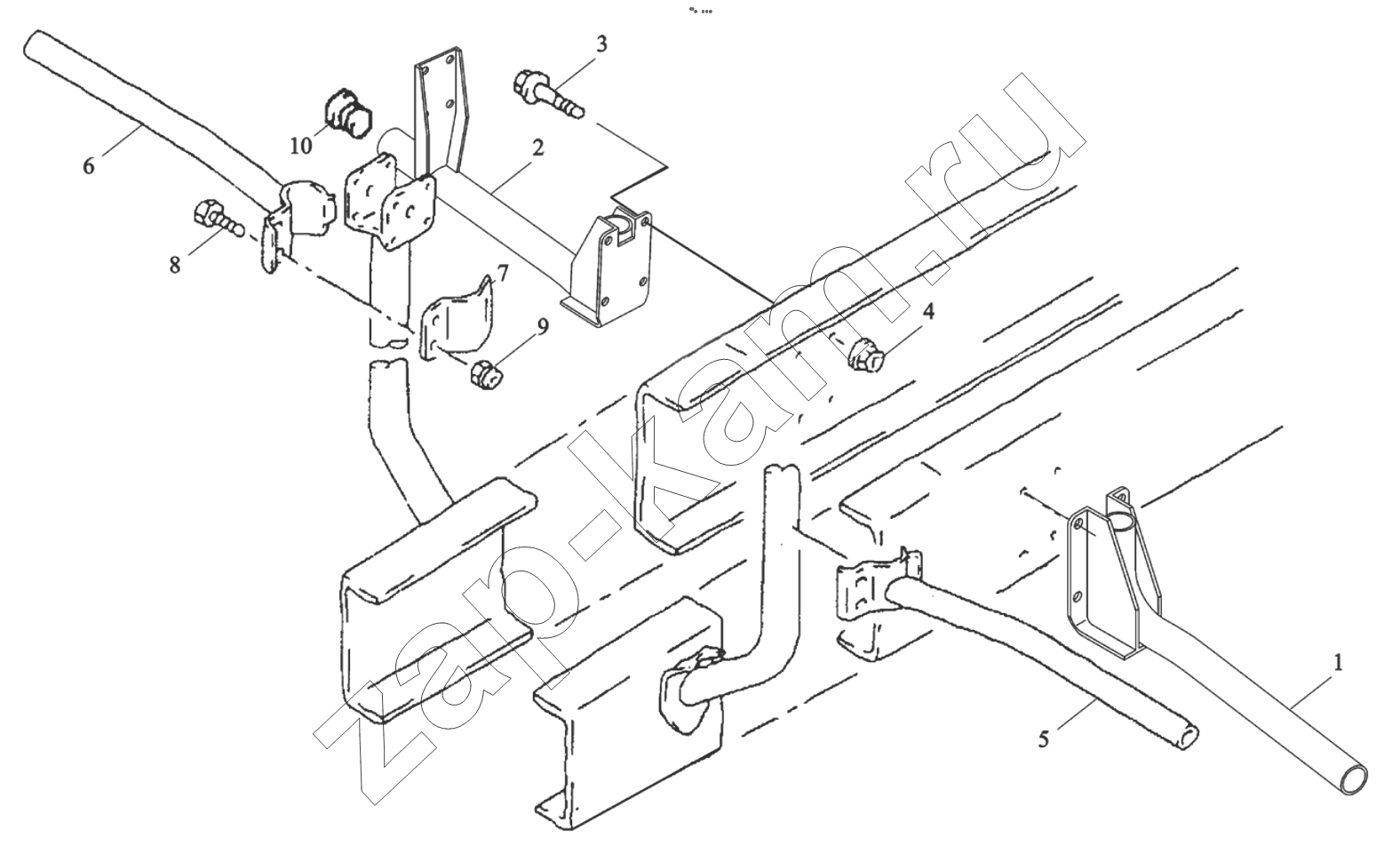 Схема/чертеж: LEFT/RIGHT FENDER BRACKET / Shaanxi Shacman F2000