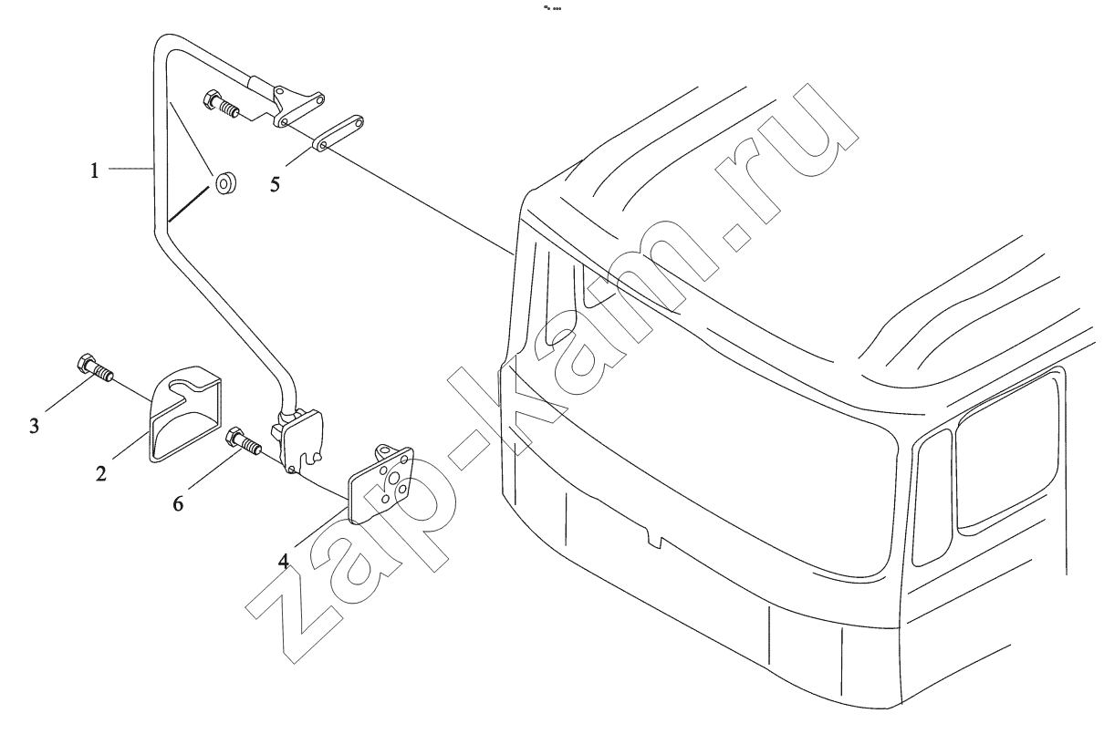 Схема/чертеж: REARVIEW MIRROR RIGHT BRACKET / Shaanxi Shacman F3000