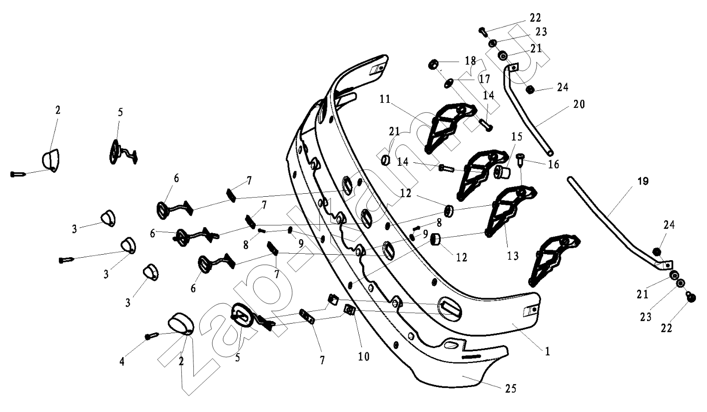 Схема/чертеж: SUN VISOR (F3000) / Shaanxi Shacman F3000