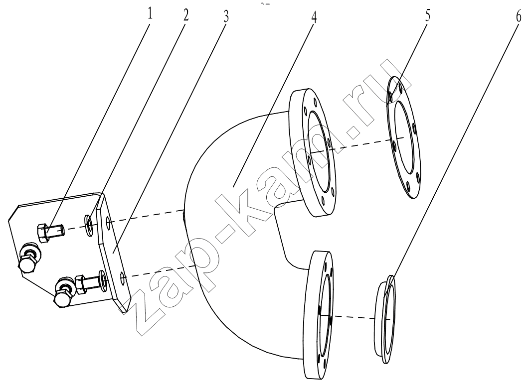 Схема/чертеж: REAR EXHAUST GROUP / Shaanxi Shacman F2000