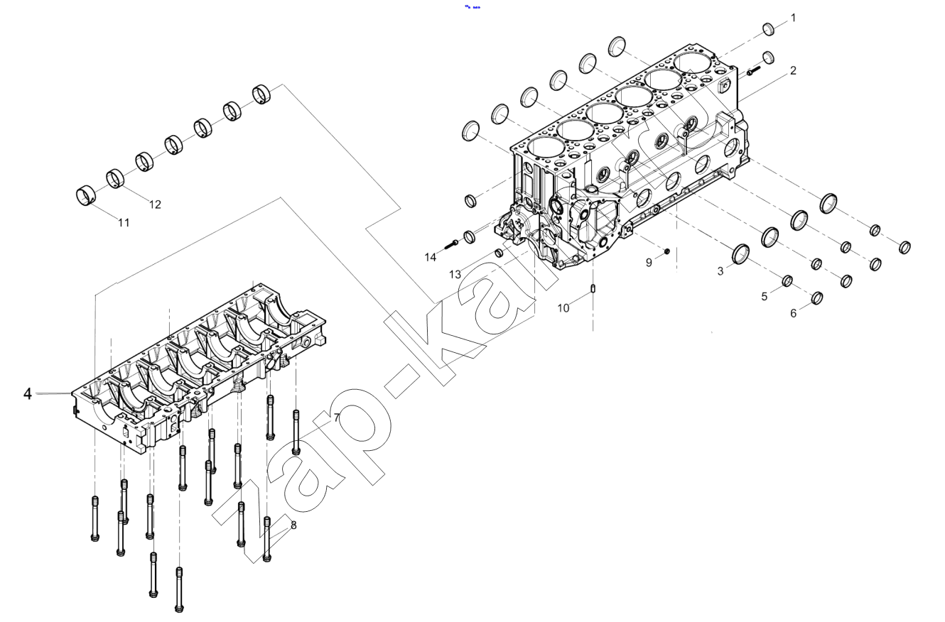 Схема/чертеж: PRE-ASSEMBLED CYLINDER BLOCK / Shaanxi Shacman F2000