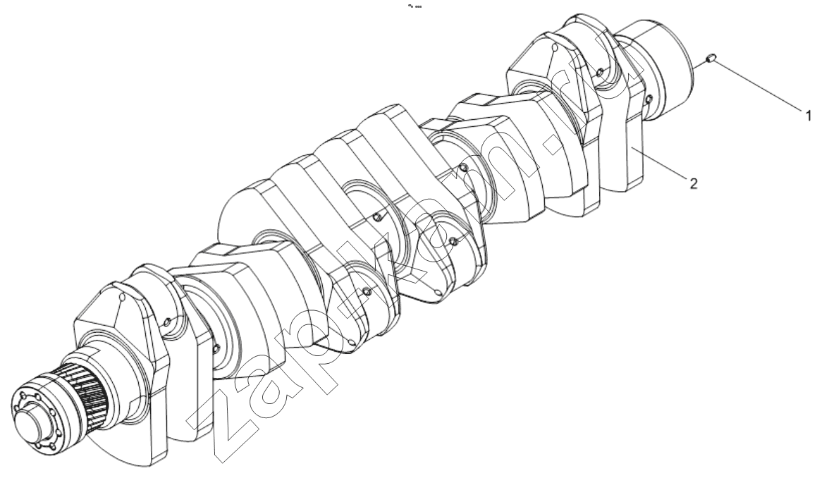 Схема/чертеж: CRANKSHAFT GROUP / Shaanxi Shacman F3000