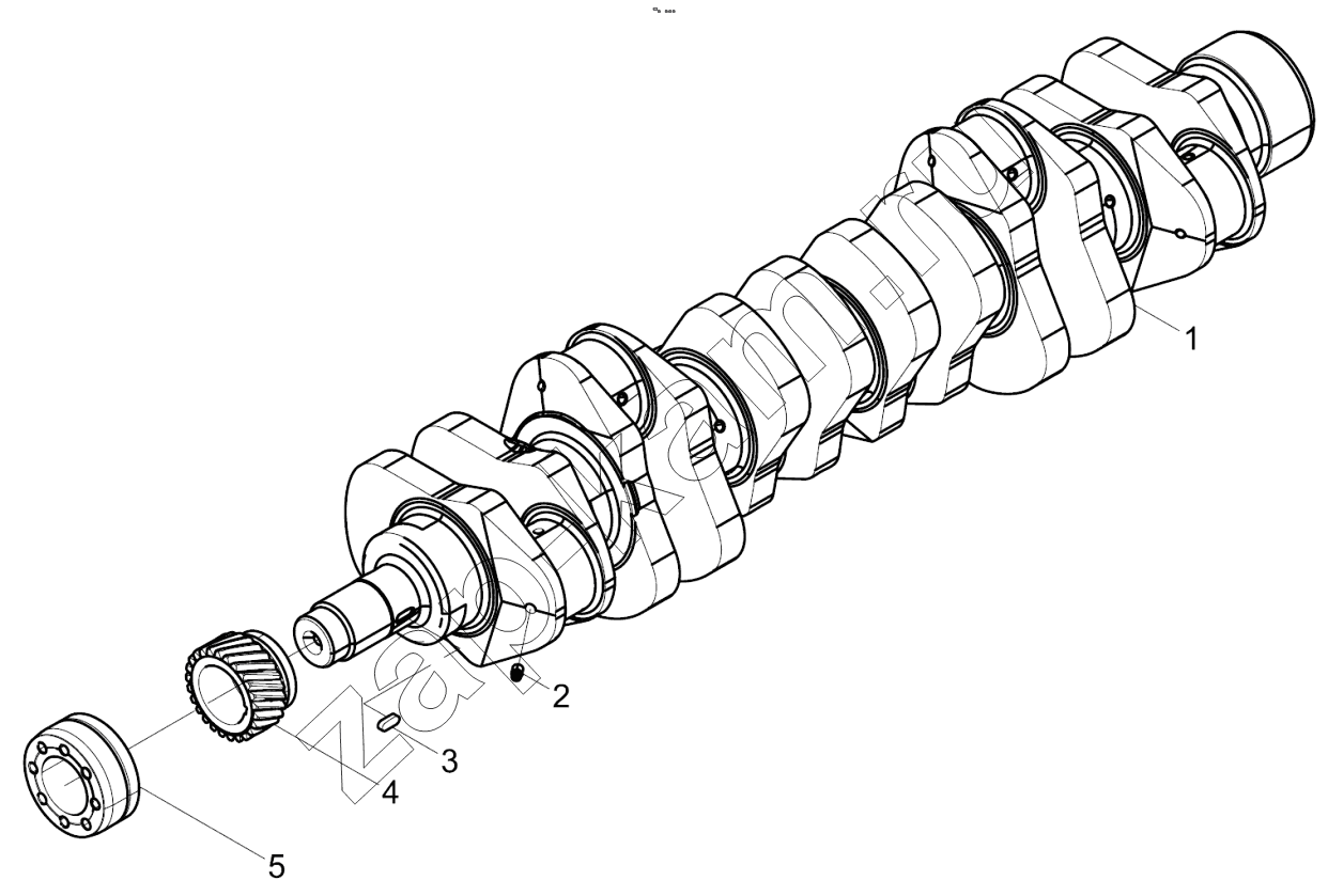Схема/чертеж: CRANKSHAFT ASSEMBLY / Shaanxi Shacman F3000