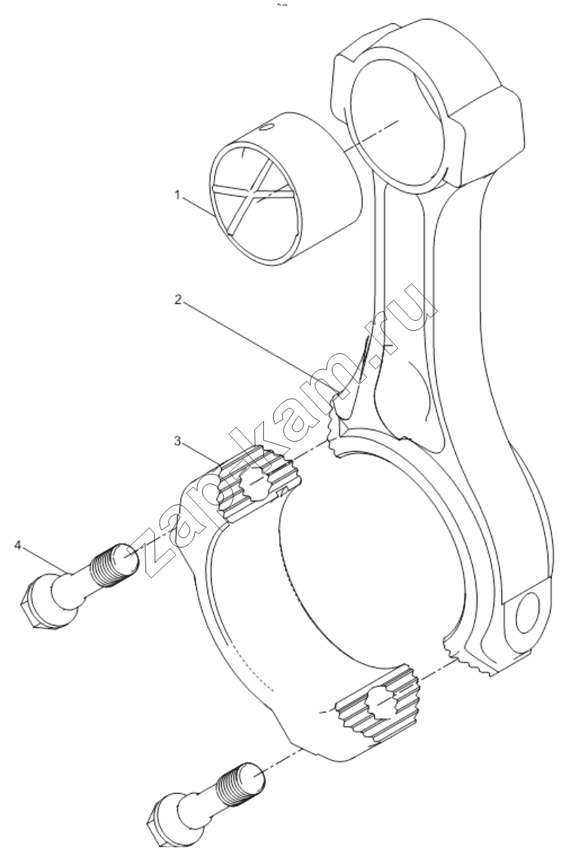Схема/чертеж: CONNECTING ROD ASSEMBLY / Shaanxi Shacman F3000