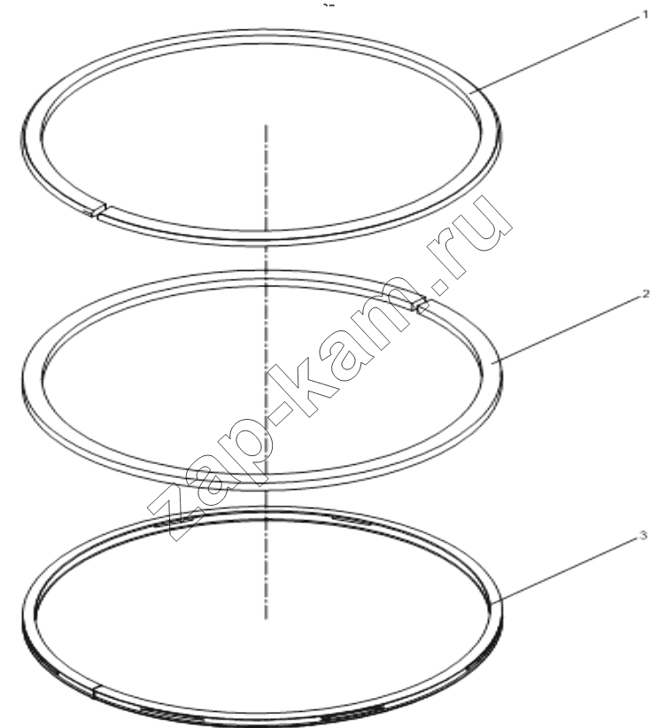 Схема/чертеж: PISTON RING ASSEMBLY / Shaanxi Shacman F2000