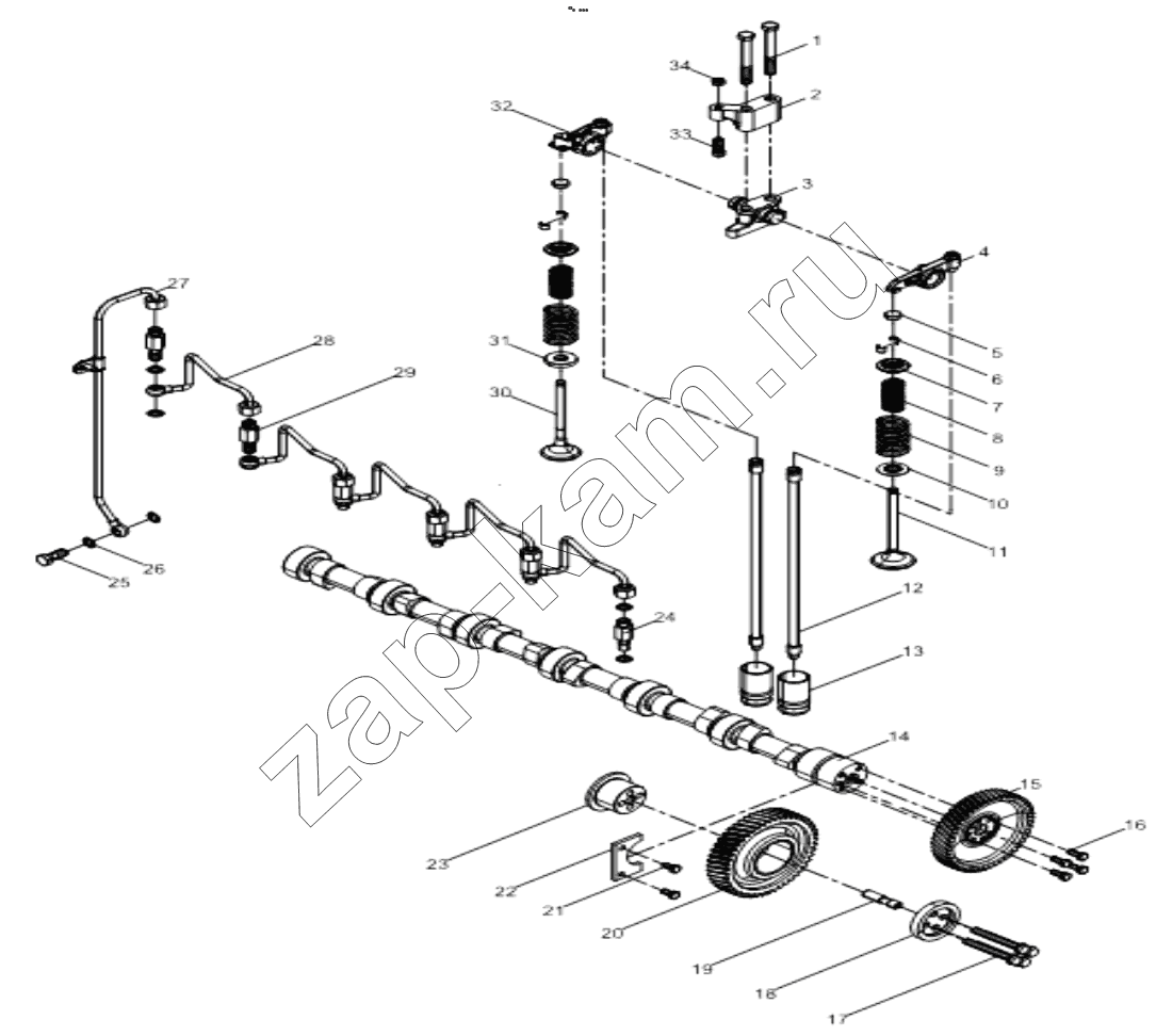 Схема/чертеж: VALVE TRAIN GROUP / Shaanxi Shacman F3000
