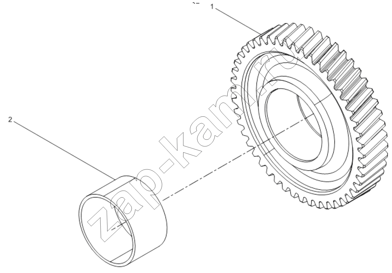 Схема/чертеж: INTERMEDIATE GEAR ASSEMBLY / Shaanxi Shacman F2000