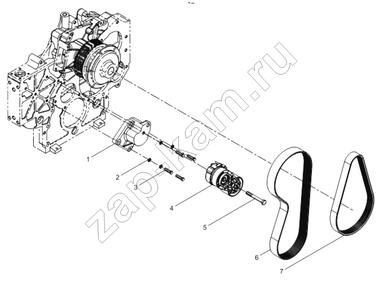 Схема/чертеж: TIGHTEN WHEEL AND BELT GROUP / Shaanxi Shacman F3000