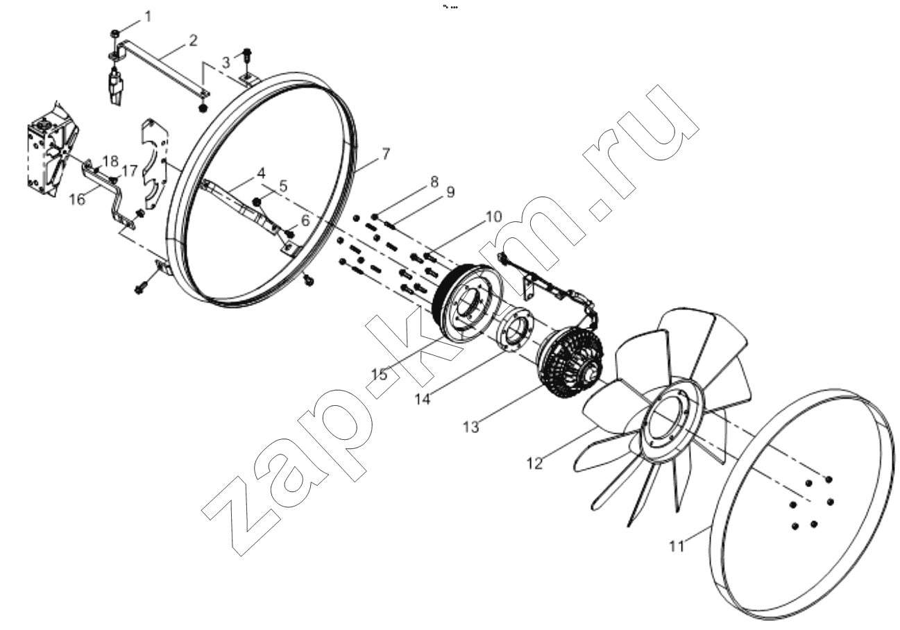 Схема/чертеж: FAN AND HUB GROUP (01) / Shaanxi Shacman F3000