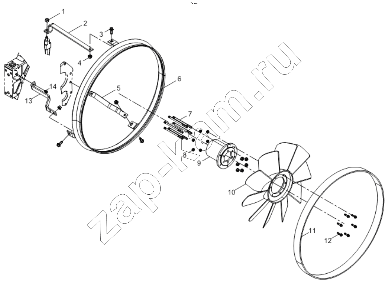 Схема/чертеж: FAN AND HUB GROUP (02) / Shaanxi Shacman F2000