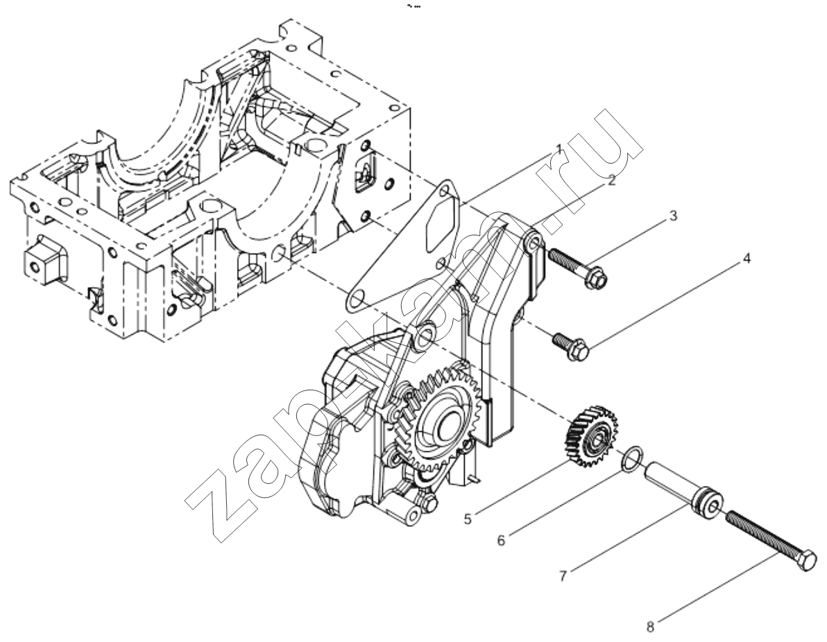 Схема/чертеж: OIL PUMP ASSEMBLY / Shaanxi Shacman F2000