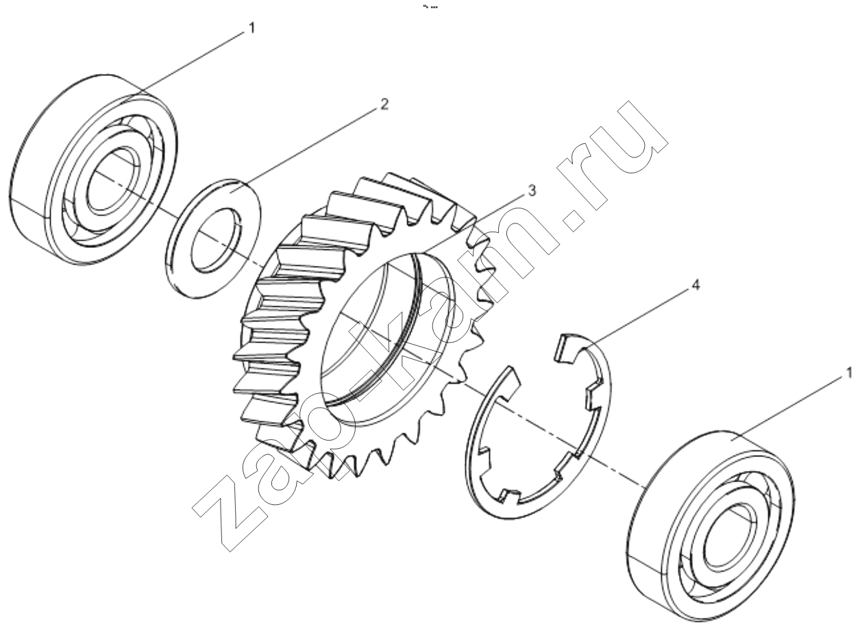 Схема/чертеж: OIL PUMP IDLE GEAR ASSEMBLY / Shaanxi Shacman F3000
