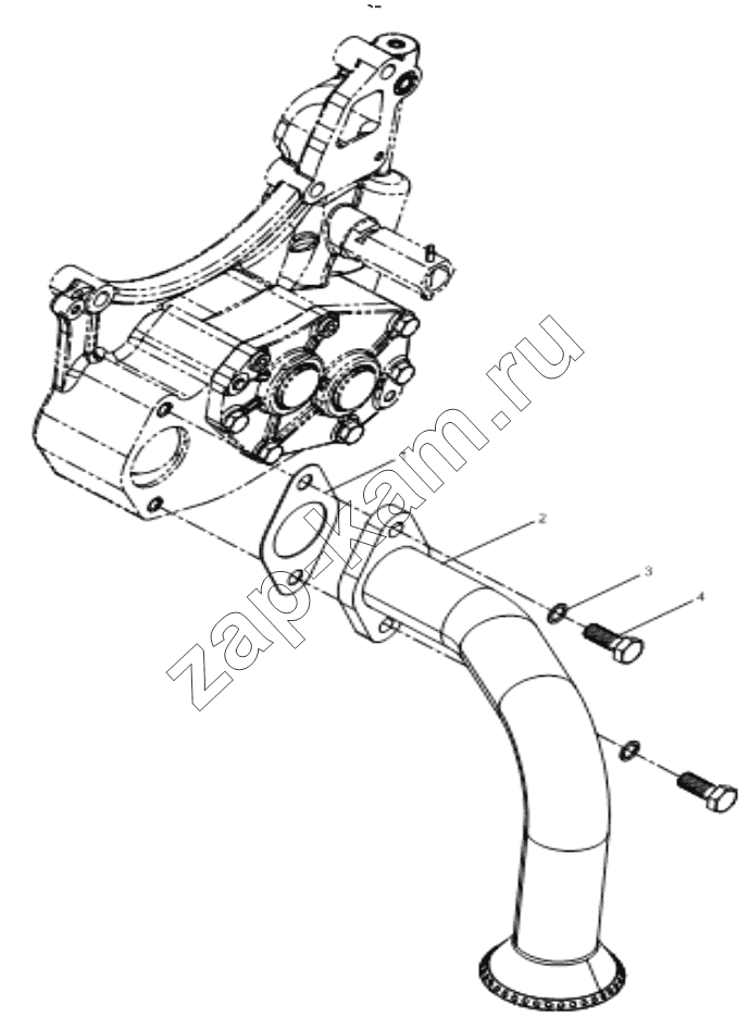 Схема/чертеж: OIL SUCTION STRAINER GROUP / Shaanxi Shacman F3000