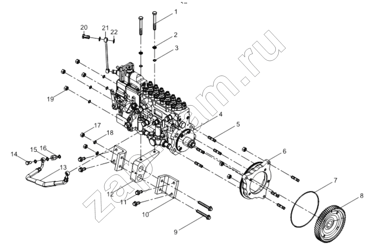 Схема/чертеж: HIGH PRESSURE PUMP ASSEMBLY / Shaanxi Shacman F3000