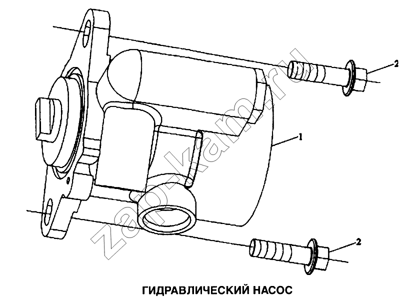 Схема/чертеж: Насос гидравлический / Shaanxi SX-3255-DR 3804B 6х4