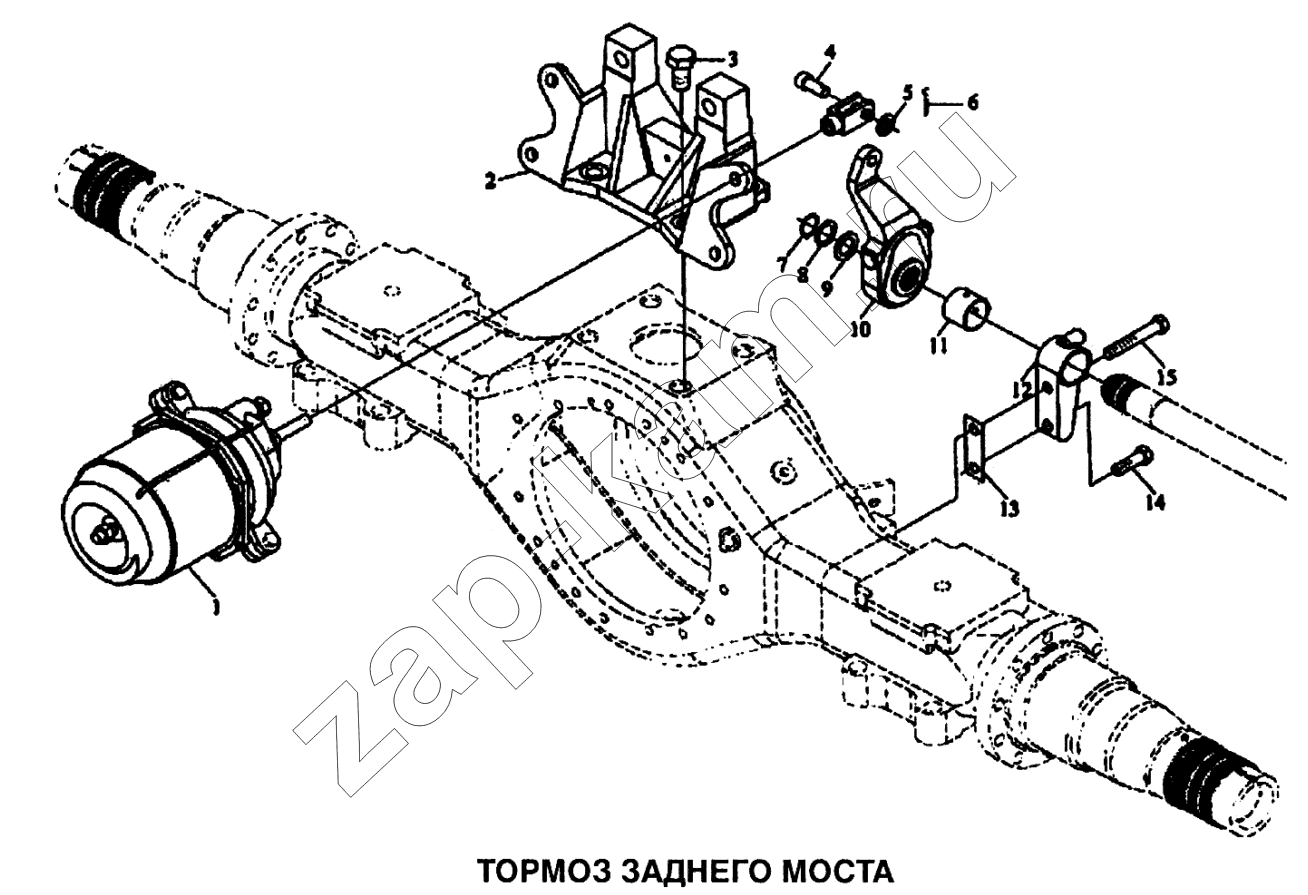 Схема/чертеж: Тормоз заднего моста / Shaanxi SX-3255-DR 3804B 6х4