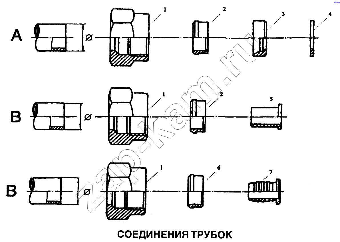 Схема/чертеж: Соединения трубок / Shaanxi SX-3255-DR 3804B 6х4