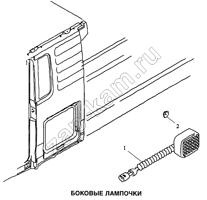 Схема/чертеж: Лампочки боковые / Shaanxi SX-3255-DR 3804B 6х4