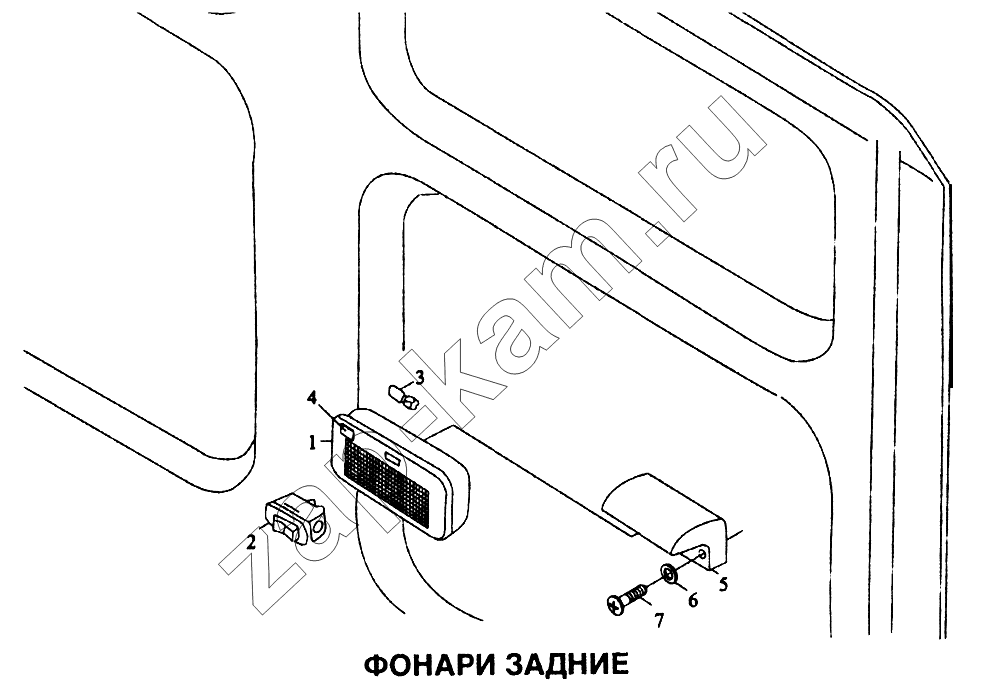 Схема/чертеж: Фонари задние / Shaanxi SX-3255-DR 3804B 6х4