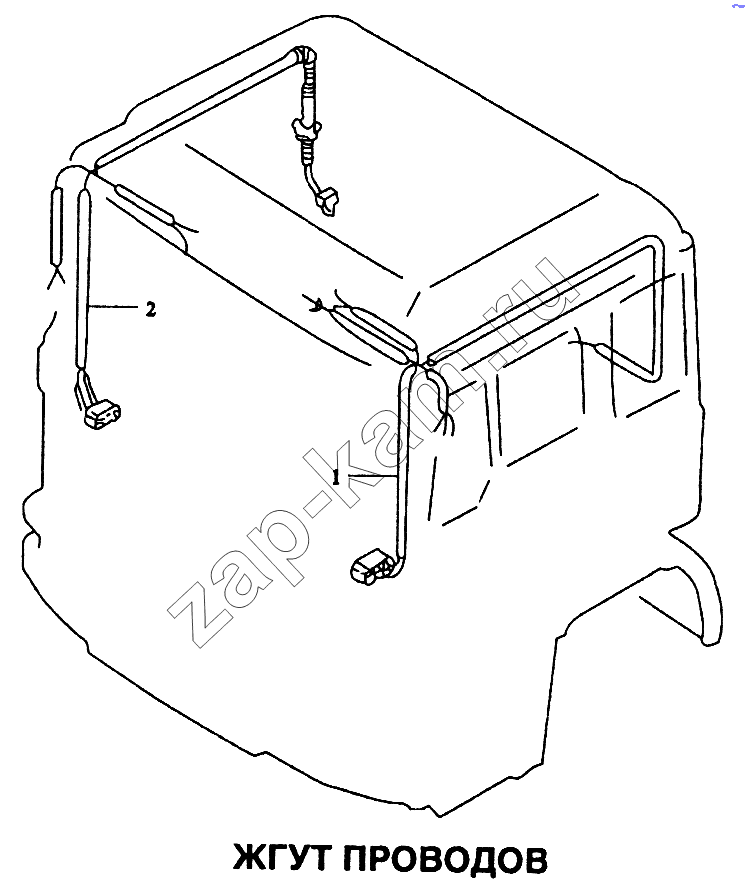 Схема/чертеж: Жгут проводов / Shaanxi SX-3255-DR 3804B 6х4