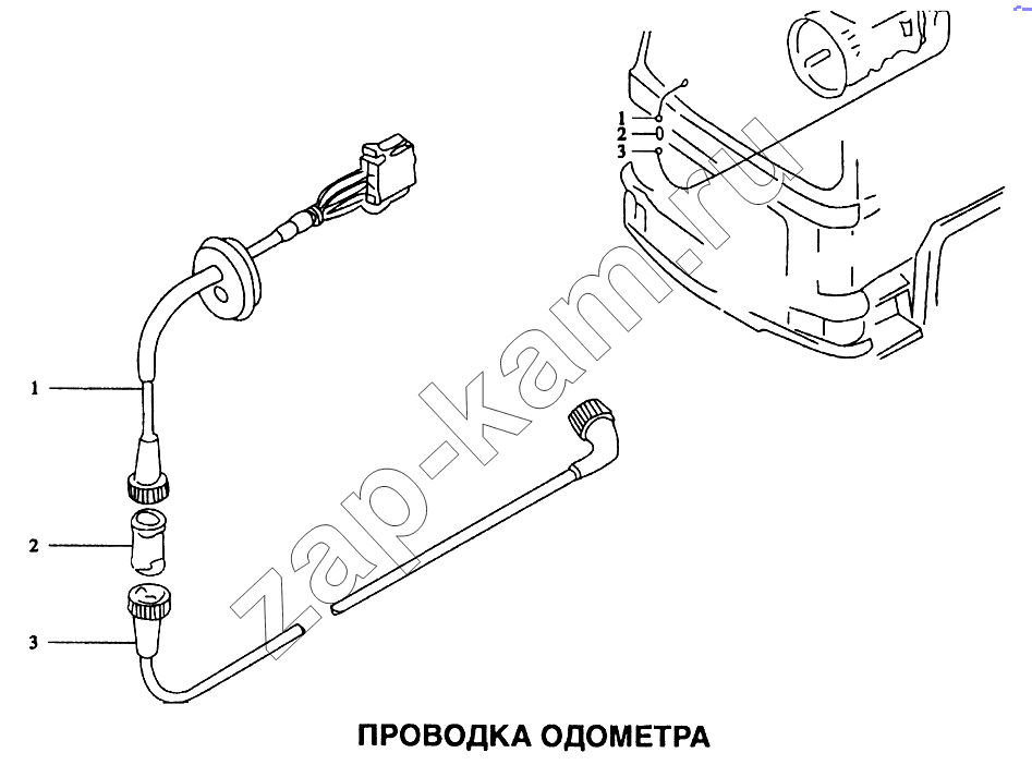 Схема/чертеж: Проводка одометра / Shaanxi SX-3255-DR 3804B 6х4