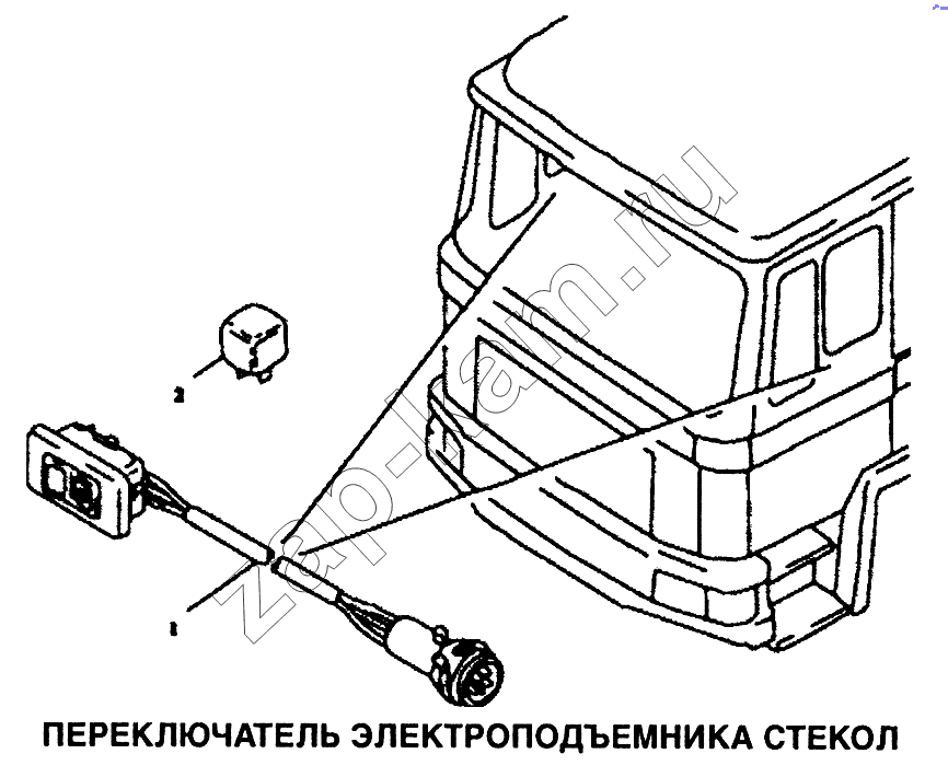 Схема/чертеж: Переключатель электроподъемника стекол / Shaanxi SX-3255-DR 3804B 6х4