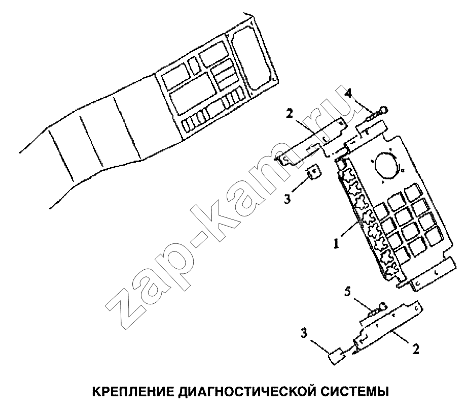 Схема/чертеж: Крепление диагностической системы / Shaanxi SX-3255-DR 3804B 6х4