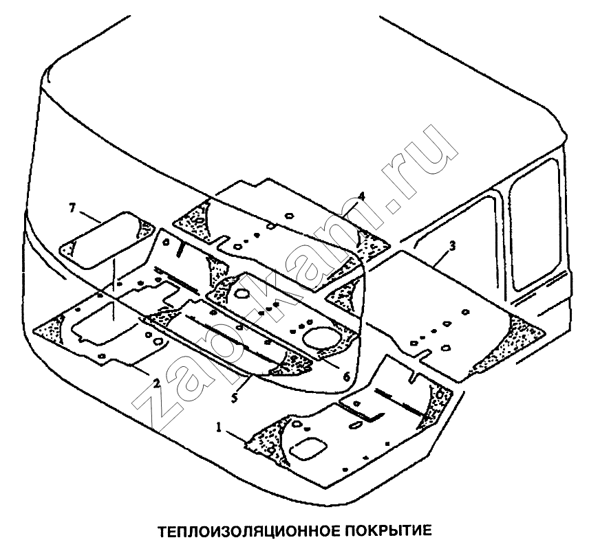 Схема/чертеж: Покрытие теплоизоляционное / Shaanxi SX-3255-DR 3804B 6х4