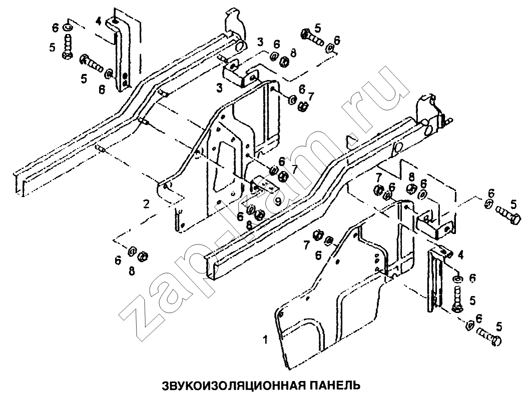 Схема/чертеж: Панель звукоизоляционная / Shaanxi SX-3255-DR 3804B 6х4