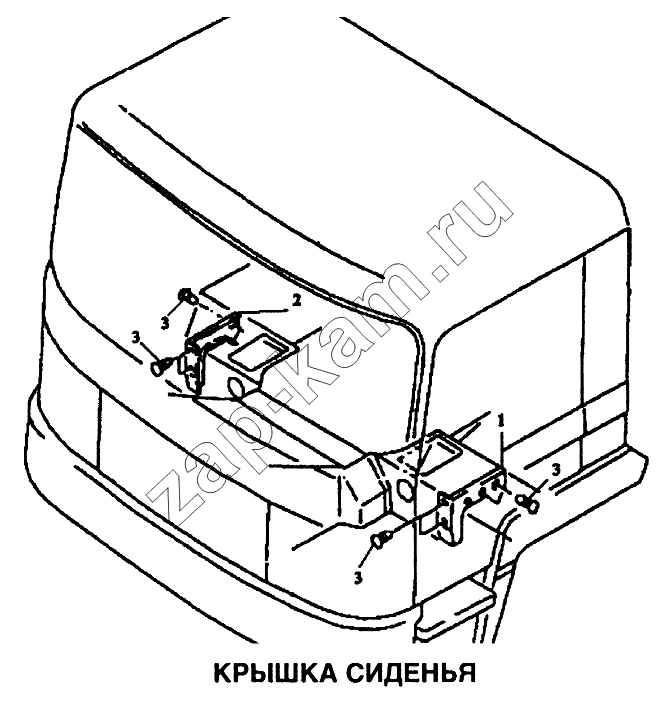 Схема/чертеж: Крышка сиденья / Shaanxi SX-3255-DR 3804B 6х4