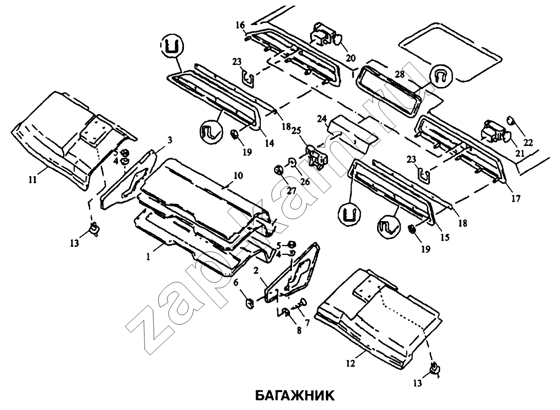 Схема/чертеж: Багажник / Shaanxi SX-3255-DR 3804B 6х4