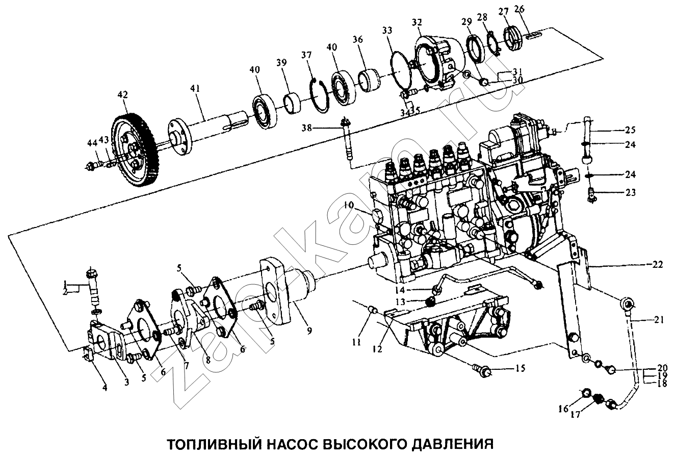 Схема/чертеж: Насос топливный высокого давления / Shaanxi SX-3255-DR 3804B 6х4
