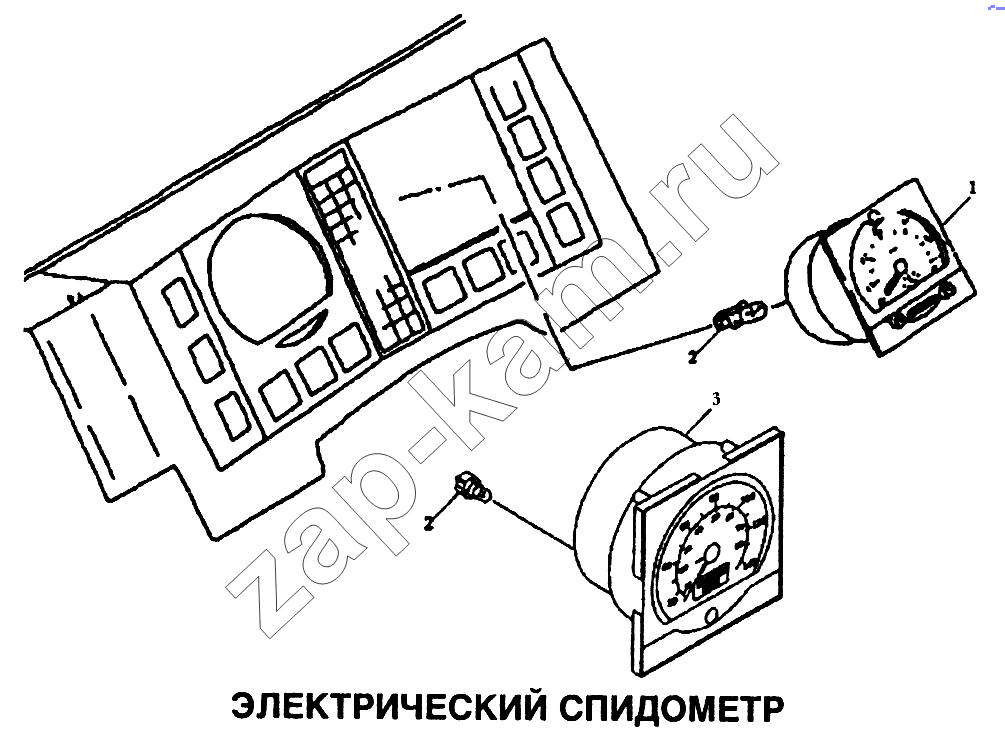 Схема/чертеж: Спидометр электрический / Shaanxi SX-3255-DR 3804B 6х4