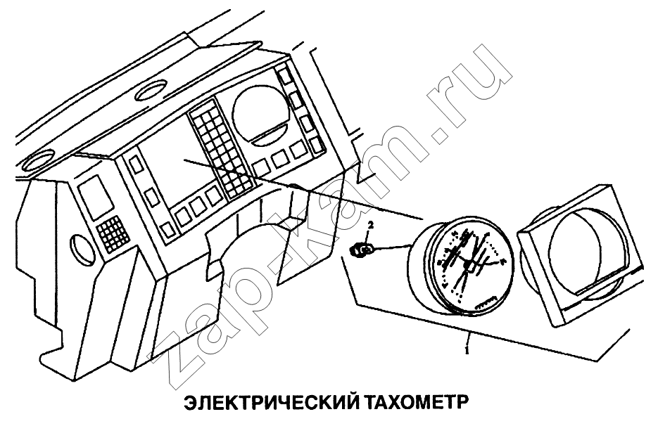 Схема/чертеж: Тахометр электрический / Shaanxi SX-3255-DR 3804B 6х4
