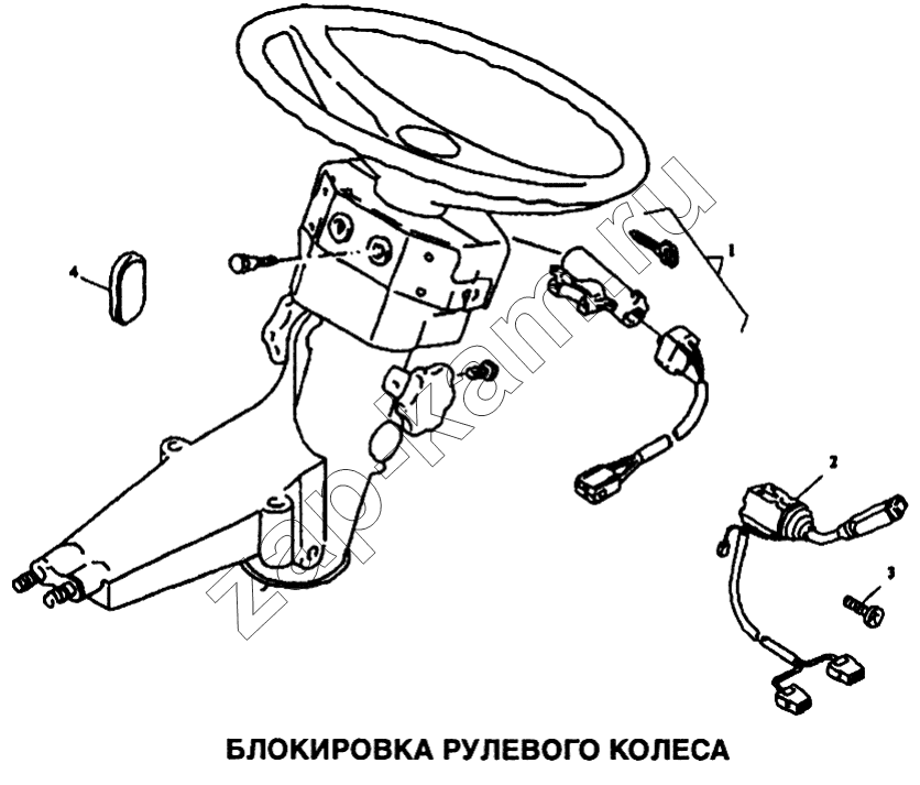Схема/чертеж: Блокировка рулевого колеса / Shaanxi SX-3255-DR 3804B 6х4
