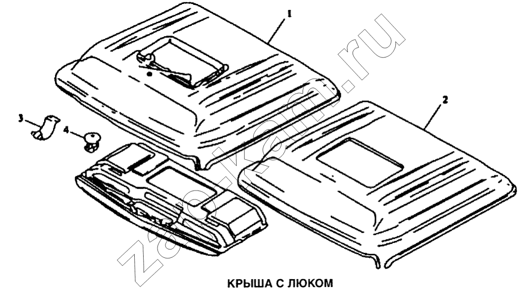 Схема/чертеж: Крыша с люком / Shaanxi SX-3255-DR 3804B 6х4