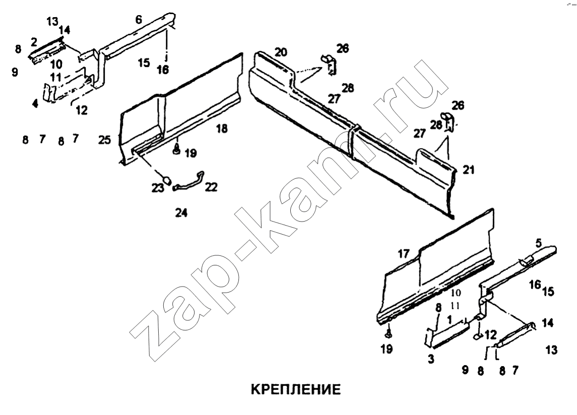 Схема/чертеж: Крепление / Shaanxi SX-3255-DR 3804B 6х4