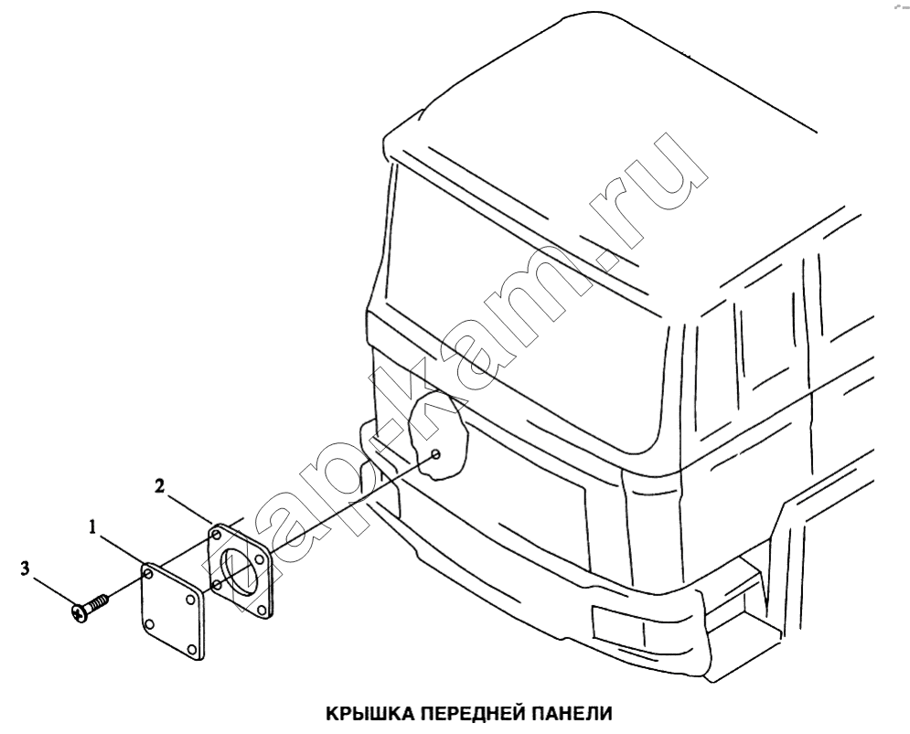 Схема/чертеж: Крышка передней панели / Shaanxi SX-3255-DR 3804B 6х4