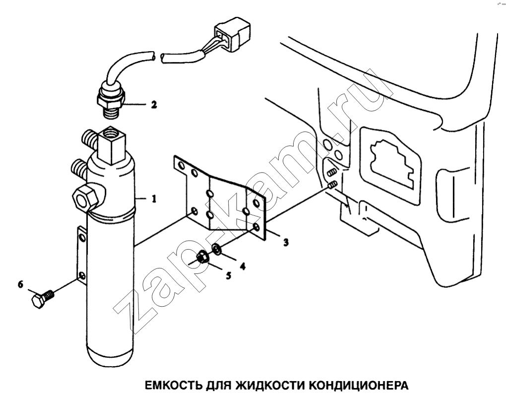 Схема/чертеж: Емкость для жидкости кондиционера / Shaanxi SX-3255-DR 3804B 6х4
