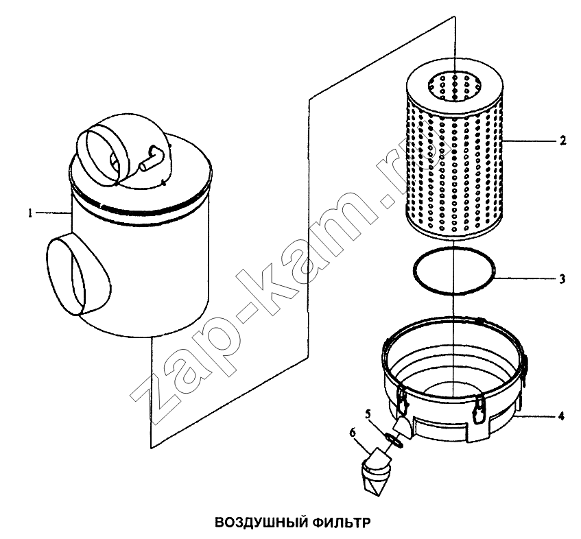 Схема/чертеж: Фильтр воздушный / Shaanxi SX-3255-DR 3804B 6х4