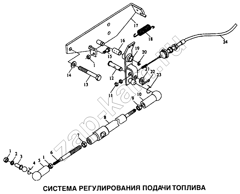 Схема/чертеж: Система регулирования подачи топлива / Shaanxi SX-3255-DR 3804B 6х4